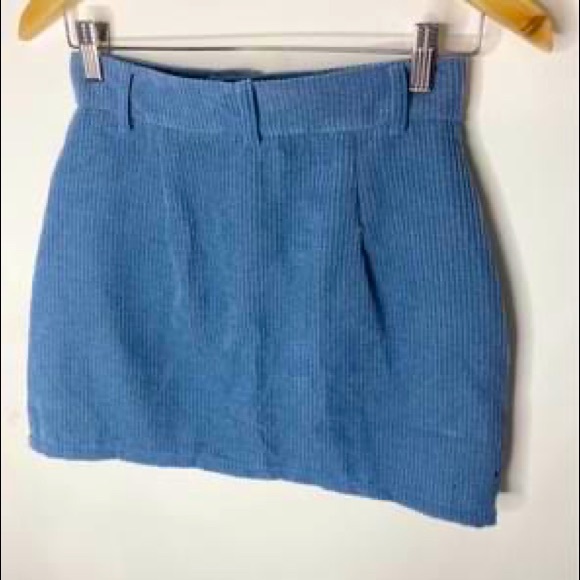 Jupe côtelée XS bleu **jamais portée** - Picture 3 of 3